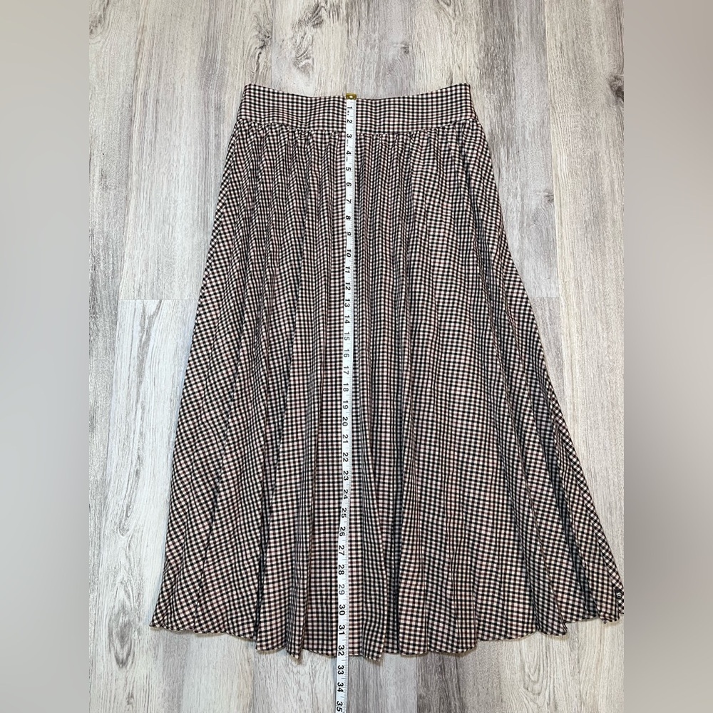 Scotch‎ & Soda Brown and Black Checkered Midi Skirt Size Small - Picture 8 of 12